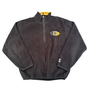 Vintage Starter NHL Boston Bruins Fleece Pullover Jacket Embroidered Men Medium